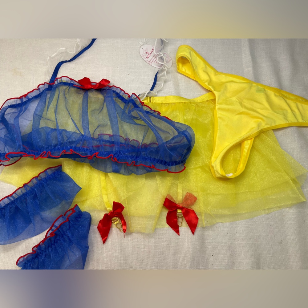 Snow White Inspired Costume Set - Yellow and Blue